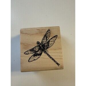 Stampabilities 137224-D Dragonfly Rubber Stamp Insects Bug Garden Nature
